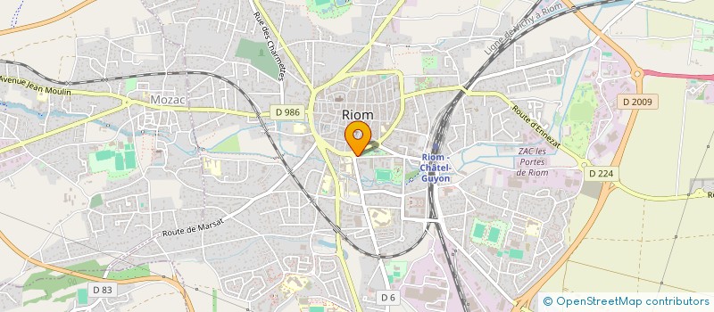 localisation de l'entreprise LA RIOMOISE STE GYMNASTIQUE à RIOM