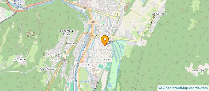 localisation de l'entreprise LA RIPISYLVE  VIZILLE