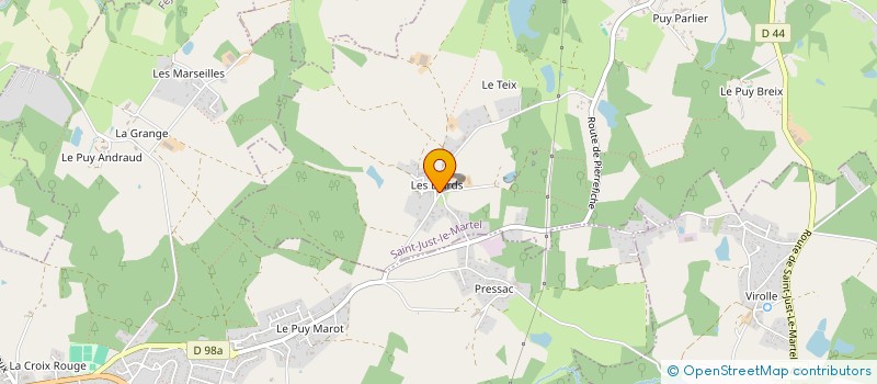 localisation de l'entreprise LA RIPPE AVENIR à SAINT-JUST-LE-MARTEL