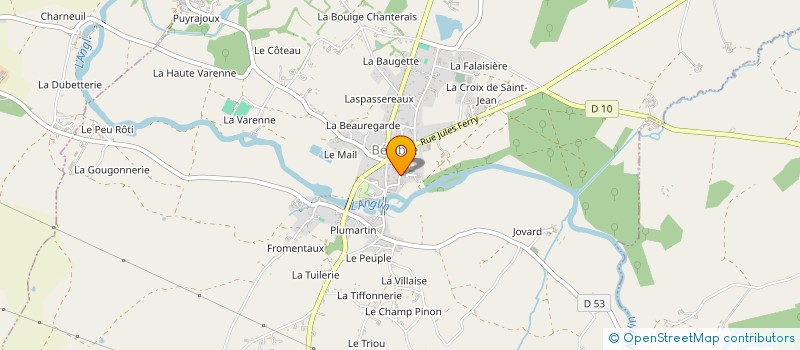 localisation de l'entreprise LA RIVARENNE à BELABRE