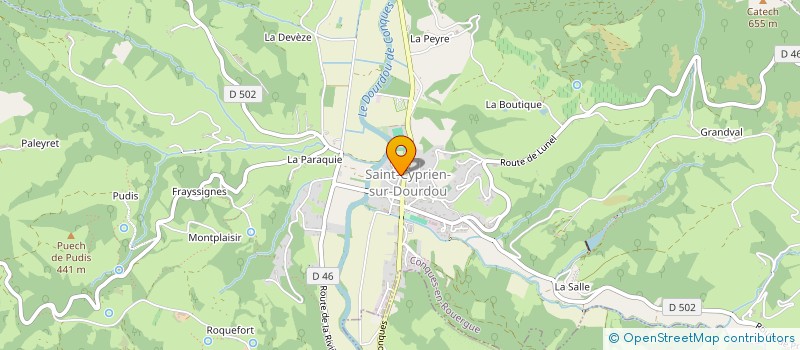 localisation de l'entreprise LA RIVE à CONQUES-EN-ROUERGUE