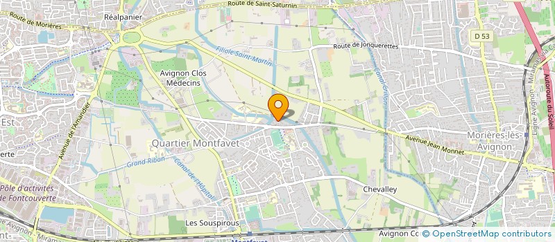 localisation de l'entreprise LA RIVE DROITE  AVIGNON