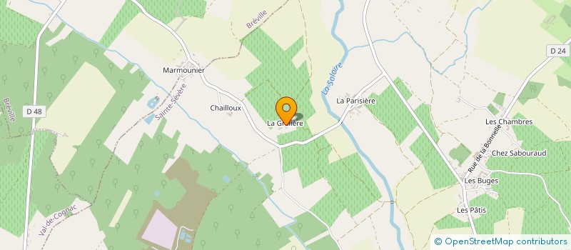 localisation de l'entreprise LA RIVELETTE à SAINTE-SEVERE
