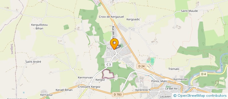 localisation de l'entreprise LA RIVERAINE  PONT AVEN