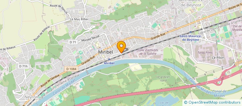 localisation de l'entreprise LA RIVERAINE MIRIBELANE à MIRIBEL