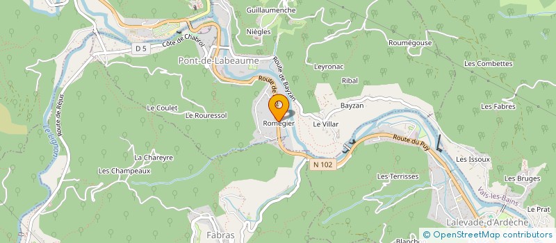 localisation de l'entreprise LA RIVIERA  PONT-DE-LABEAUME