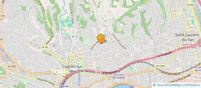 localisation de l'entreprise LA RIVIERE à CAGNES-SUR-MER