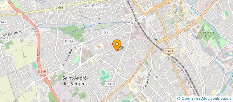 localisation de l'entreprise LA RIVIERE à SAINT ANDRE LES VERGERS