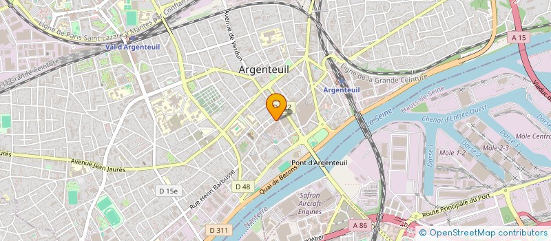 localisation de l'entreprise LA RIVIERE à ARGENTEUIL