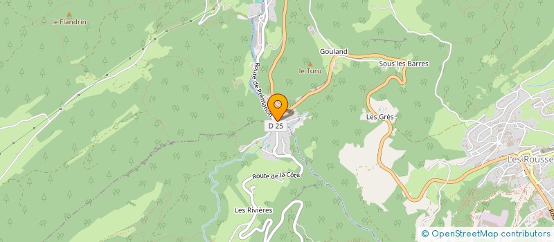 localisation de l'entreprise LA RIVIERE  LES ROUSSES