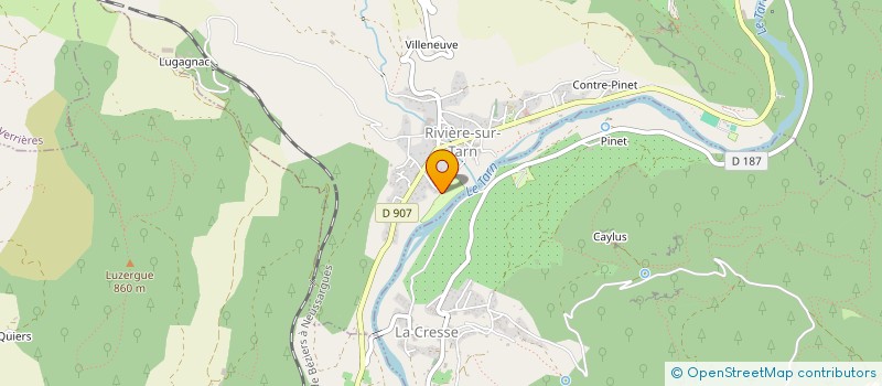 localisation de l'entreprise LA RIVIERE à RIVIERE-SUR-TARN