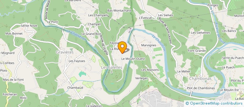 localisation de l'entreprise LA RIVIERE  LES SALELLES