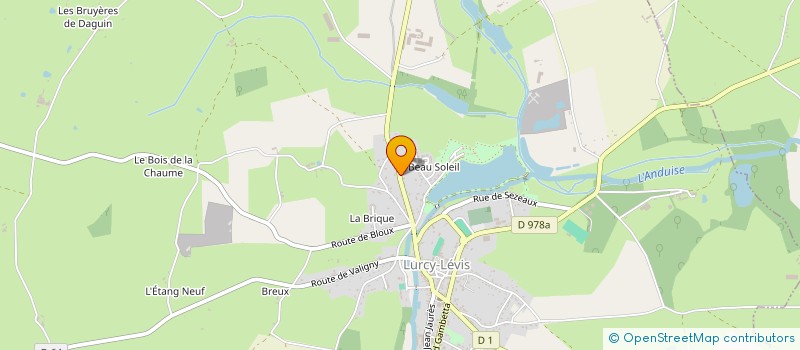 localisation de l'entreprise LA RIVIERE  LURCY-LEVIS