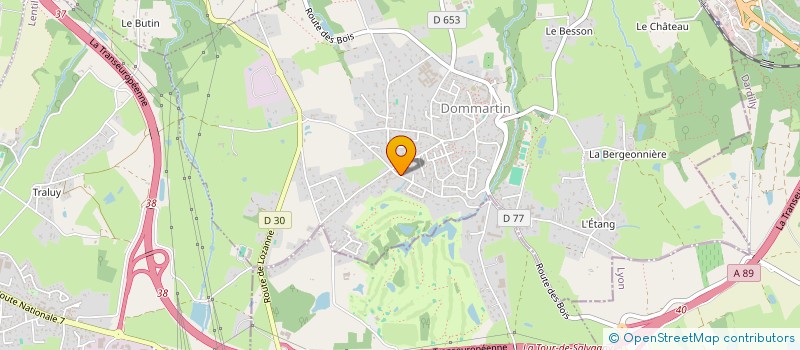 localisation de l'entreprise LA RIVIERE  DOMMARTIN