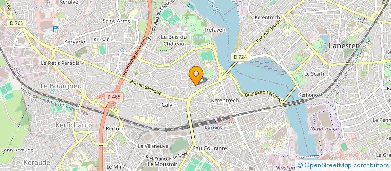 localisation de l'entreprise LA RIVIERE DU SAC'H  LORIENT