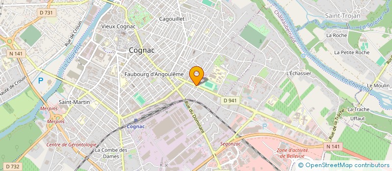 localisation de l'entreprise LA RIVIERE IMMOBILIER  COGNAC