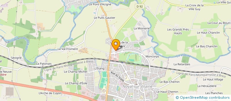 localisation de l'entreprise LA RIVIERE SUD  NOYAL-SUR-VILAINE