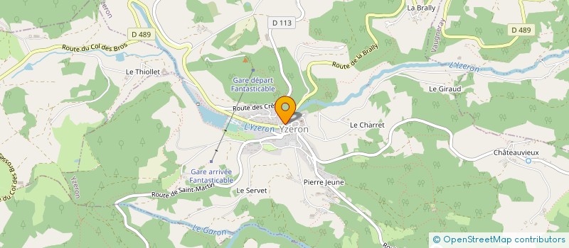 localisation de l'entreprise LA RIVIERE YZERONNAISE  YZERON