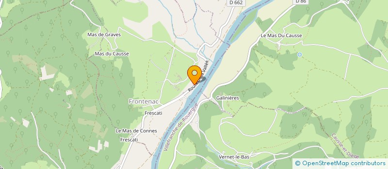 localisation de l'entreprise LA RIVIERE46  CALVIGNAC