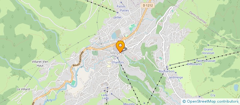localisation de l'entreprise LA RIVOLETTE à MEGEVE
