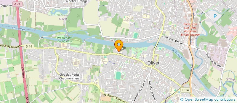 localisation de l'entreprise LA ROBARDIERE à OLIVET