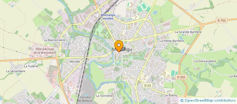 localisation de l'entreprise LA ROBE à MONTAIGU-VENDEE