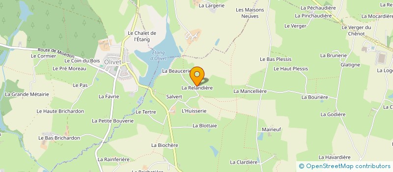 localisation de l'entreprise LA ROBIDAZIERE  AHUILLE