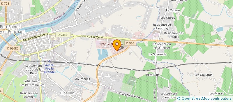 localisation de l'entreprise LA ROCADE  PINEUILH