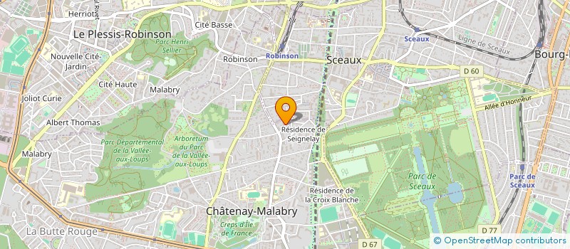 localisation de l'entreprise LA ROCADE DES CRETES à CHATENAY-MALABRY