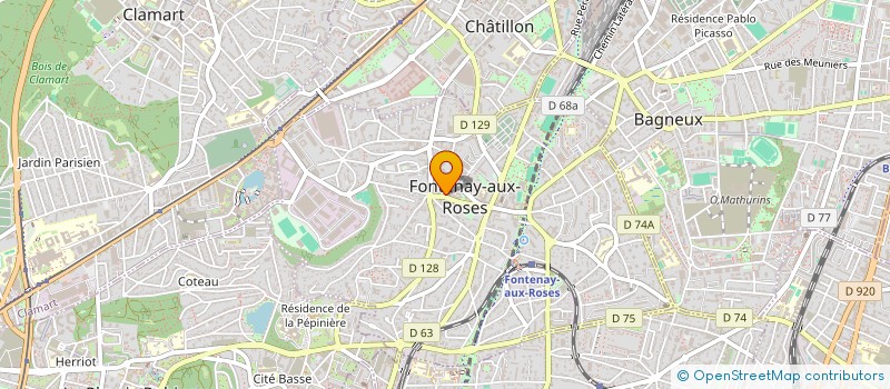 localisation de l'entreprise LA ROCAILLE à FONTENAY-AUX-ROSES