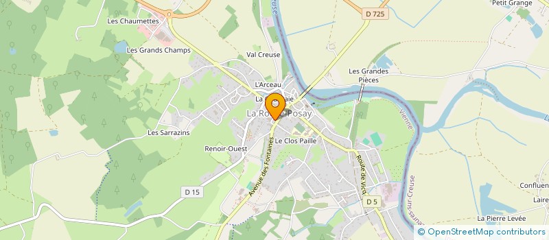 localisation de l'entreprise LA ROCH'ACT  LA ROCHE-POSAY