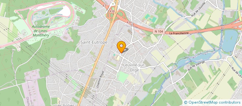 localisation de l'entreprise LA ROCHE  LEUVILLE-SUR-ORGE