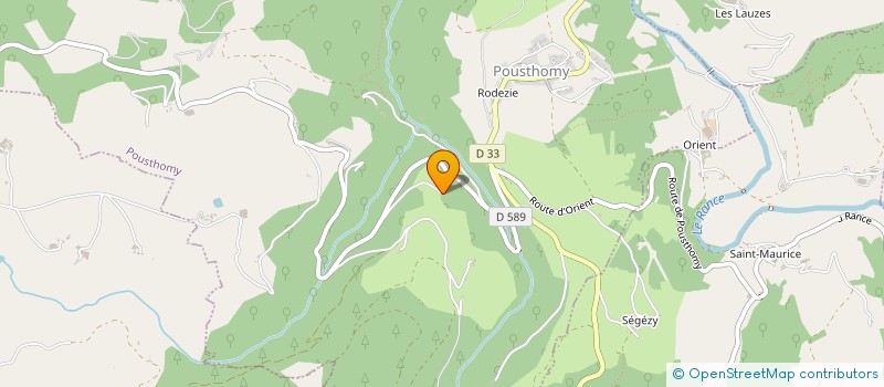 localisation de l'entreprise LA ROCHE COMMUNE  POUSTHOMY