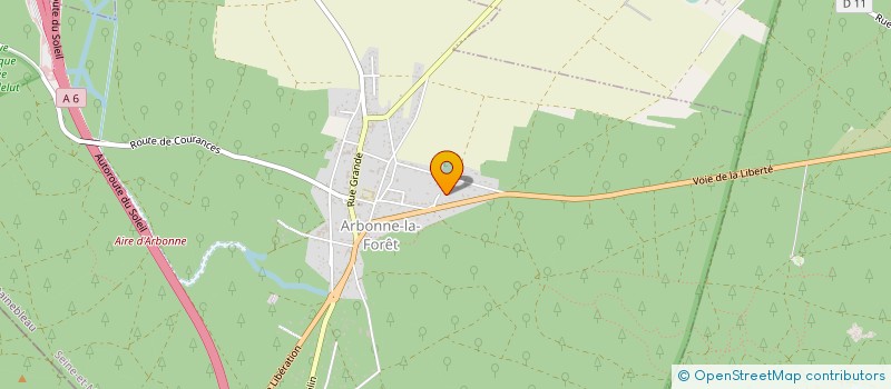 localisation de l'entreprise LA ROCHE DE L'ETANG  ARBONNE-LA-FORET