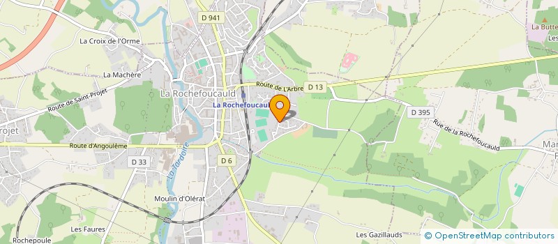 localisation de l'entreprise LA ROCHE ENERGIE  LA ROCHEFOUCAULD-EN-ANGOUMOIS