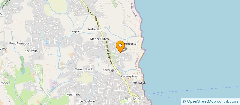 localisation de l'entreprise LA ROCHE PERCEE  FOUESNANT