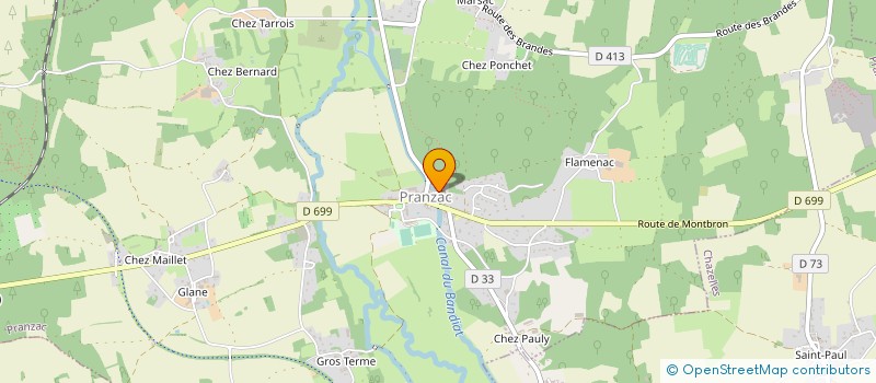localisation de l'entreprise LA ROCHE/RIVIERES FOORTBALL CLUB TARDOIRE à LA ROCHEFOUCAULD-EN-ANGOUMOIS