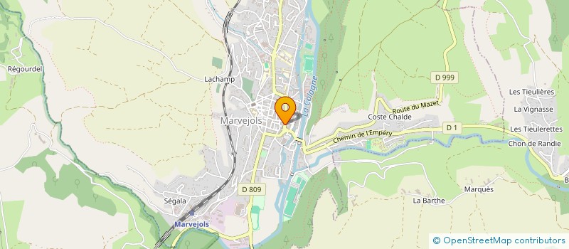 localisation de l'entreprise LA ROCHEBELOT  MARVEJOLS