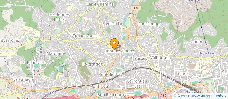 localisation de l'entreprise LA ROCHEGUDE  TOULON