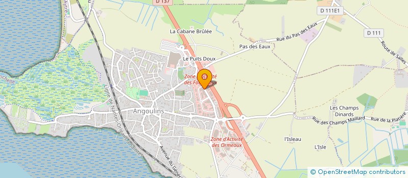 localisation de l'entreprise LA ROCHELLE CBRP 2 à ANGOULINS