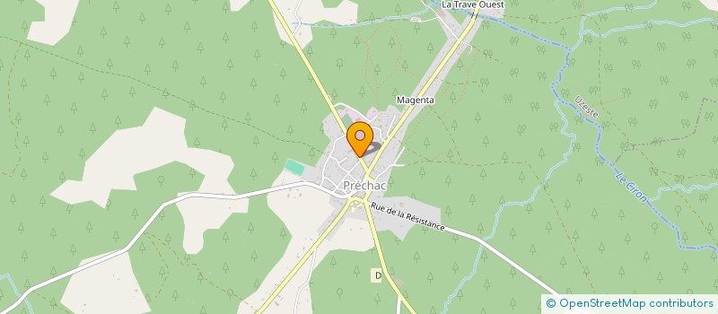 localisation de l'entreprise LA ROCHERIE EURL  PRECHAC