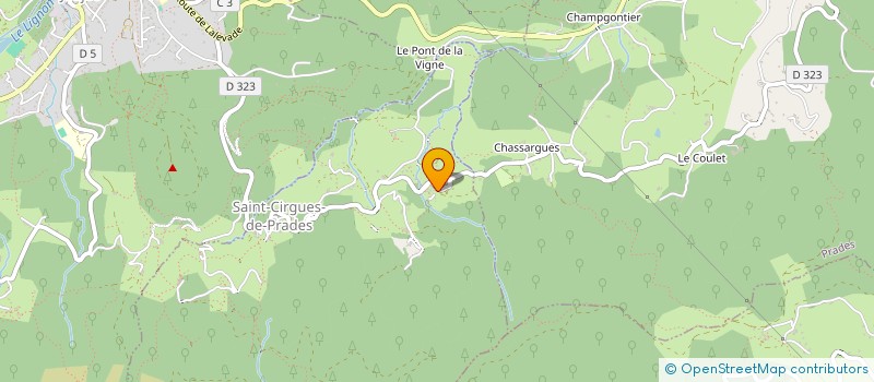 localisation de l'entreprise LA ROCHETTE  SAINT-CIRGUES-DE-PRADES