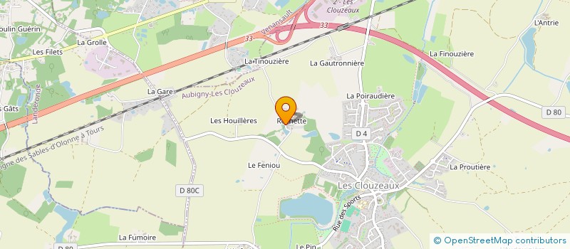 localisation de l'entreprise LA ROCHETTE  AUBIGNY-LES CLOUZEAUX