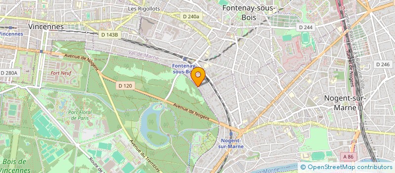 localisation de l'entreprise LA ROCHETTE COMMUNICATION à FONTENAY-SOUS-BOIS
