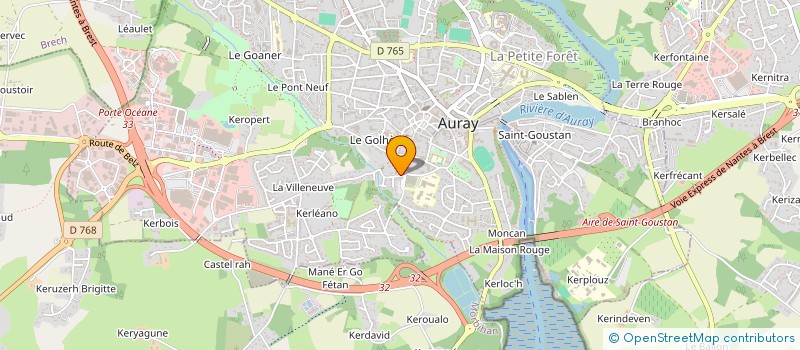 localisation de l'entreprise LA RODERIE DE BEAUMER à AURAY
