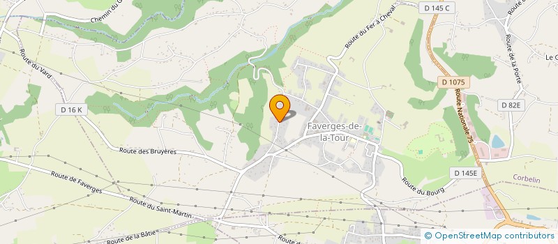 localisation de l'entreprise LA ROLANDIERE  FAVERGES-DE-LA-TOUR