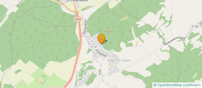 localisation de l'entreprise LA ROMAINE  VALLEROIS-LORIOZ