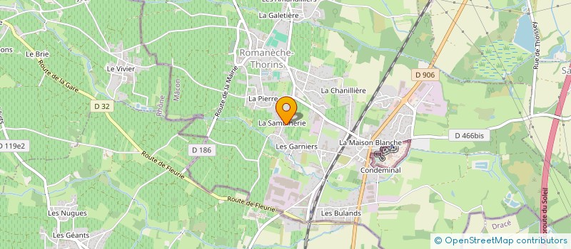 localisation de l'entreprise LA ROMANA ESCA à ROMANECHE-THORINS