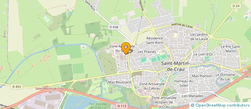 localisation de l'entreprise LA ROMANIQUETTE à SAINT-MARTIN-DE-CRAU