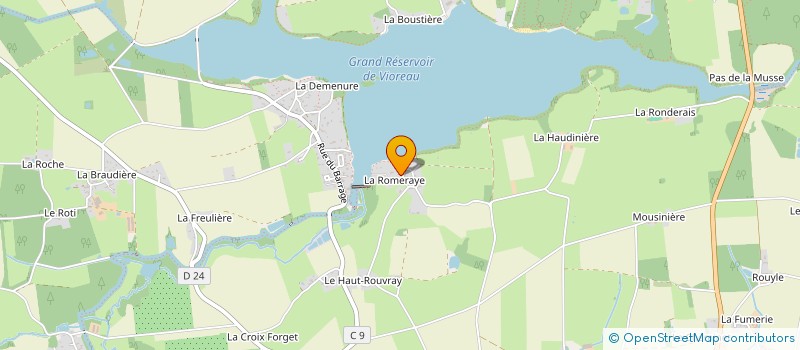 localisation de l'entreprise LA ROMERAIE  JOUE-SUR-ERDRE